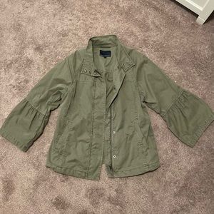 BANANA REPUBLIC OLIVE GREEN BELL SLEEVE JACKET
